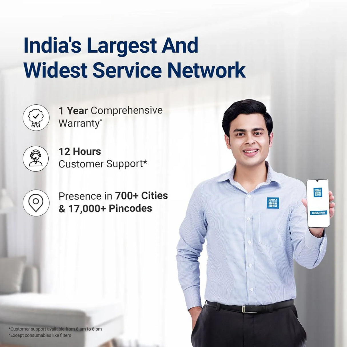 EUREKA FORBES Smart 355 Air Purifier with Surround 360 Degree Air Intake Technology (4-Stage Advanced Air Filtration, White)