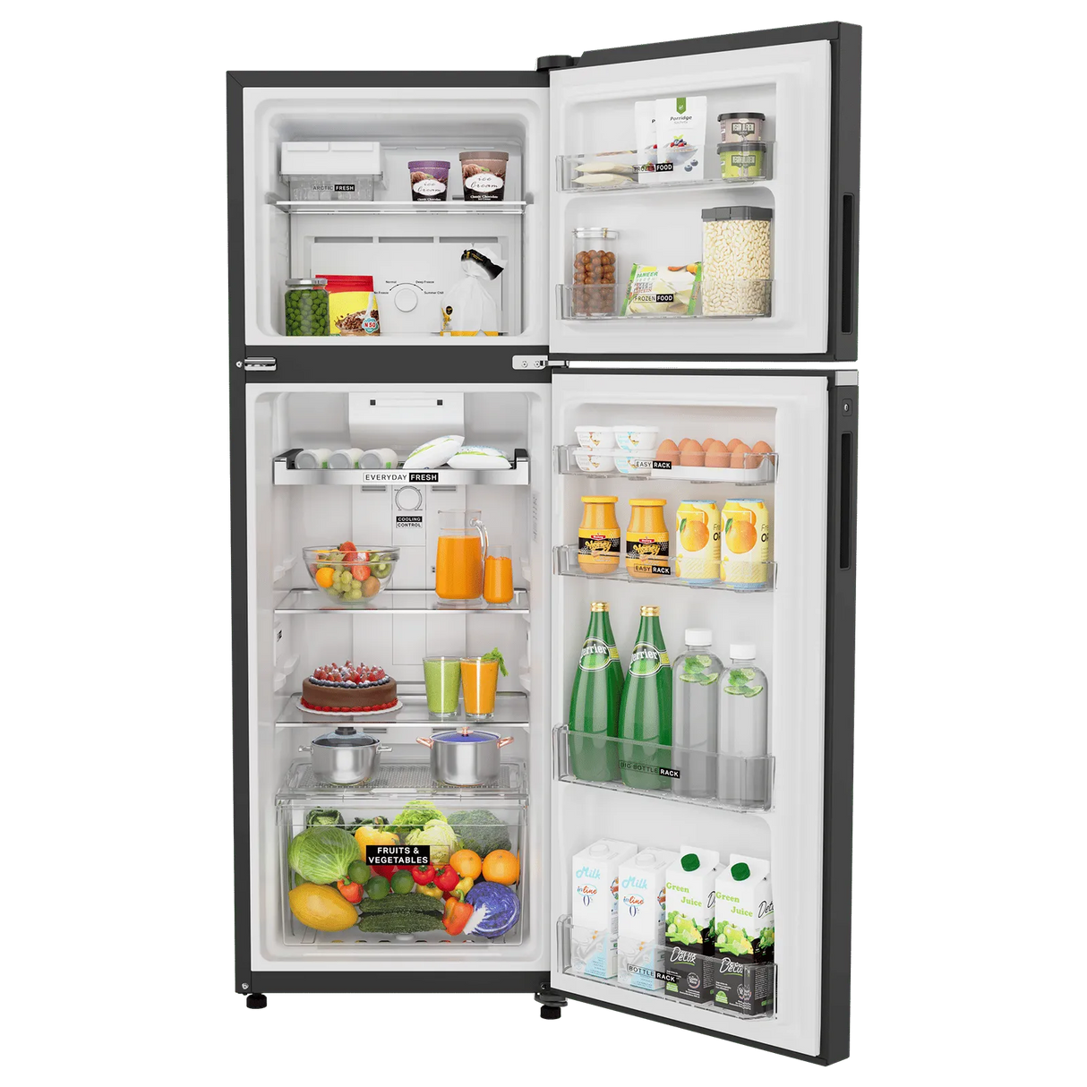 Whirlpool NeoFresh 235 L Frost Free Double Door Refrigerator 2 Star with 6th Sense Tech (22328, Black)