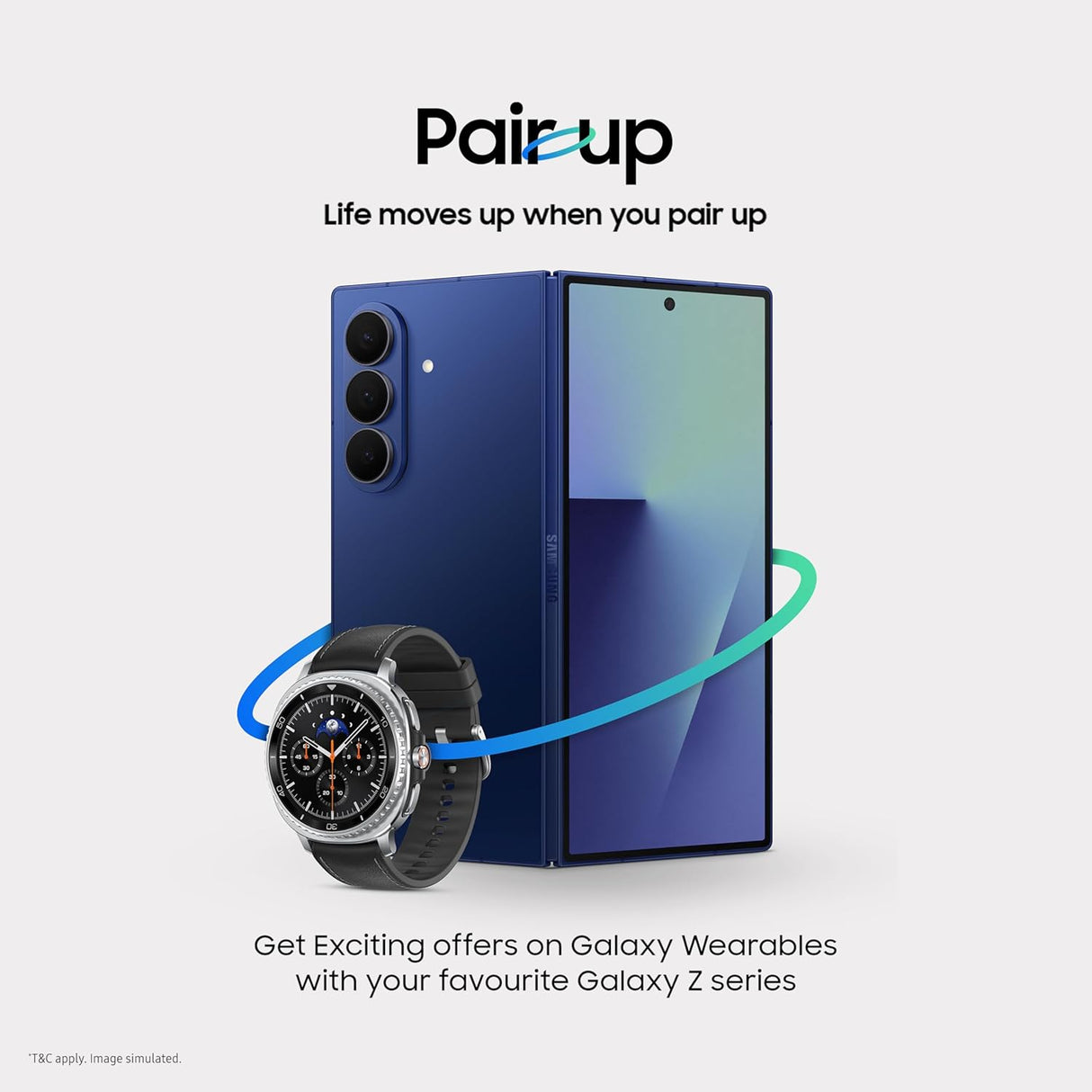 Samsung Galaxy Z Fold7 5G Mobile with Galaxy AI (Blue Shadow, 12GB RAM, 256GB Storage), 200MP Camera, Snapdragon 8 Elite Processor