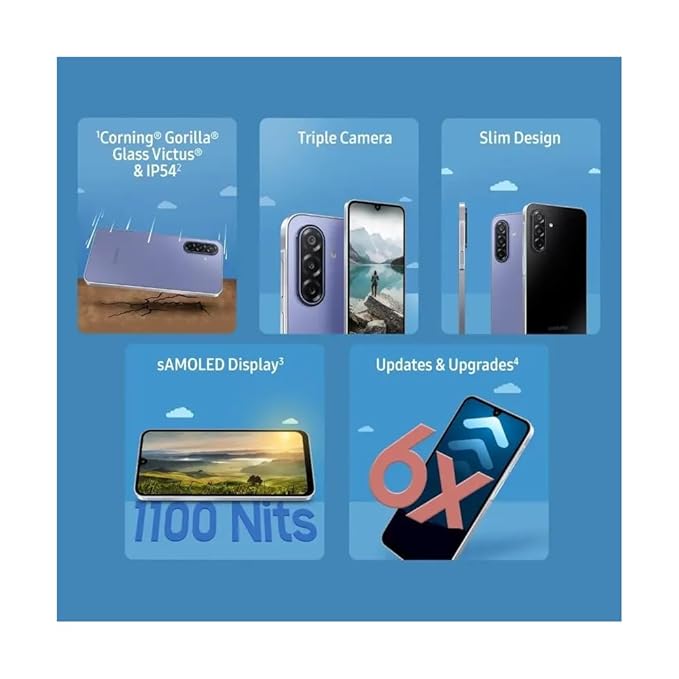 Samsung Galaxy F17 5G (Violet Pop, 6GB RAM, 128GB Storage) | 5G Smartphone | Smooth Performance | Immersive Display | Long-Lasting Battery