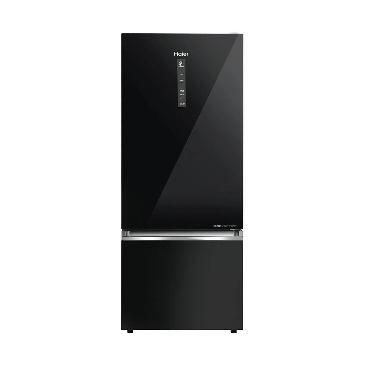 Haier 445L Bottom Mount Convertible Refrigerator HRB-4952CKG-P Frost Free Smart Inverter 2 Star Black Glass Fridge