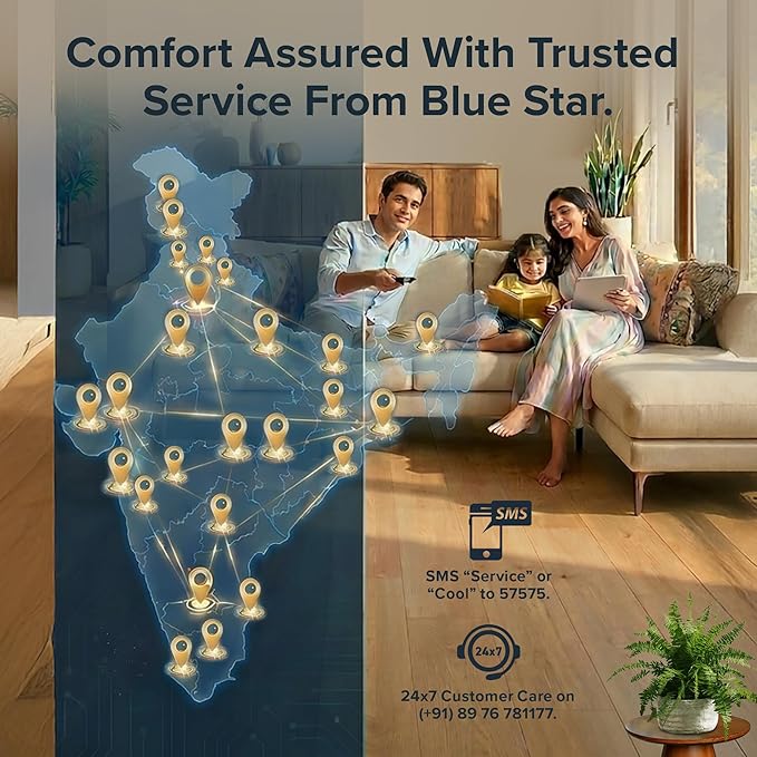 Blue Star 1.5 Ton 5 Star Inverter Window AC | Copper Coil | Multi Sensors | Blue Fins Protection | WIA518LXU