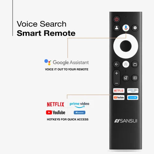 Sansui 65-Inch 4K QLED Smart TV | Google TV, HDR10+, Dolby Atmos, MEMC 120Hz HSR | JSW65UG23Q