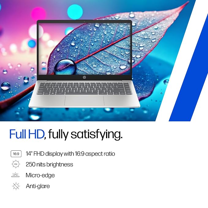 HP Laptop 14-ep0385TU | Intel Core 5-120U, 16GB RAM, 512GB SSD, 14" FHD, Windows 11 Home, Silver
