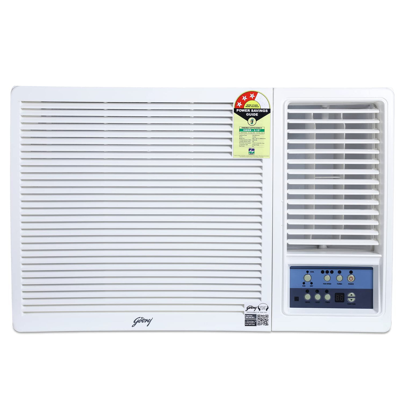 Godrej 1.5 Ton 3 Star Fixed Speed Window AC (Copper, 2025 Model, AC 1.5T WFC 18UTC3 WYA, White)