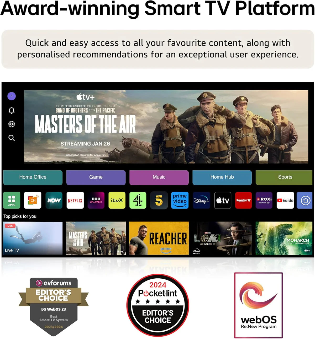 LG 43UT73006LA 43-Inch 4K UHD Smart TV, (α5 AI Processor Gen7, Freeview Play and Amazon Alexa, 60Hz), Ashed Blue