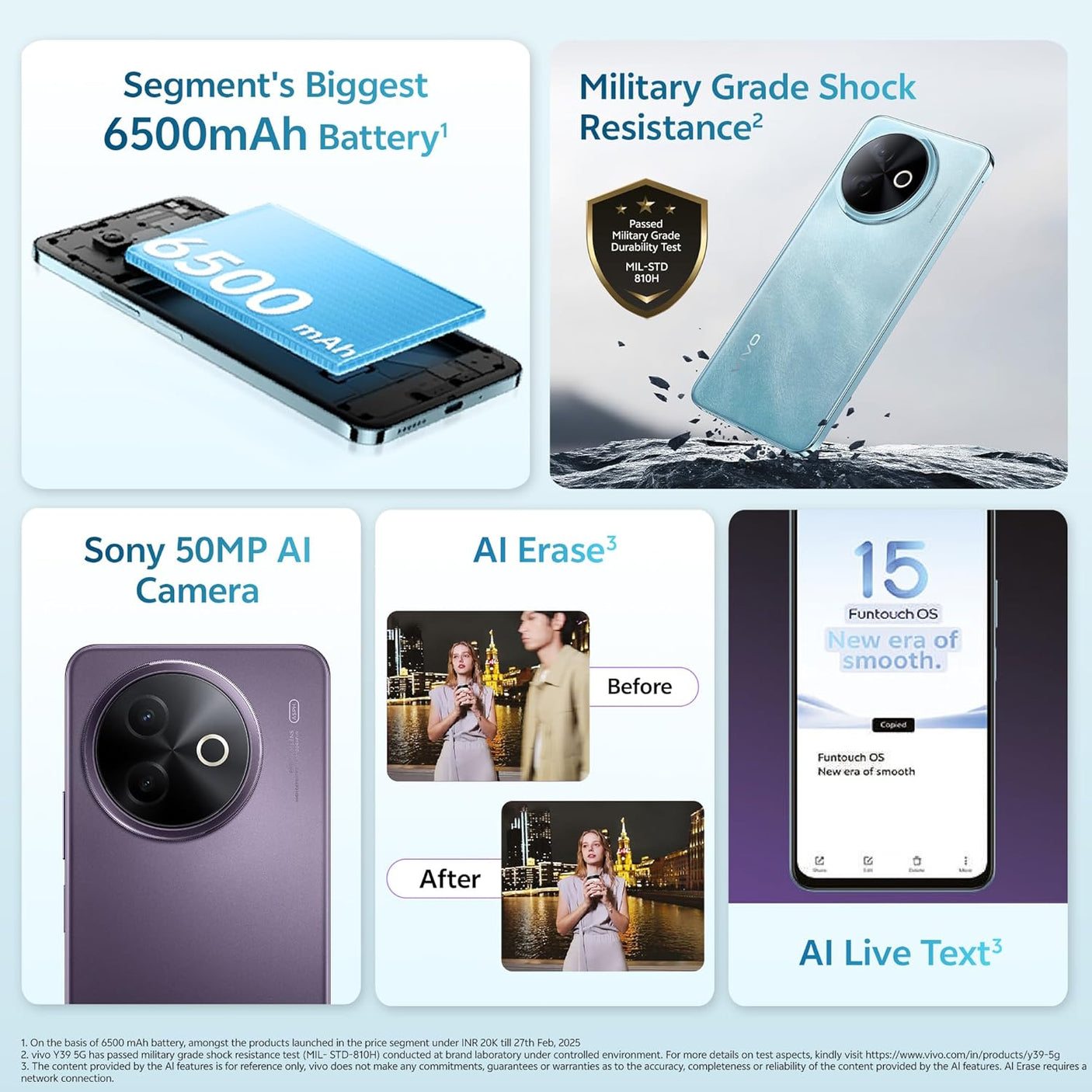 Vivo Y39 5G (8GB RAM, 128GB, Galaxy Purple)