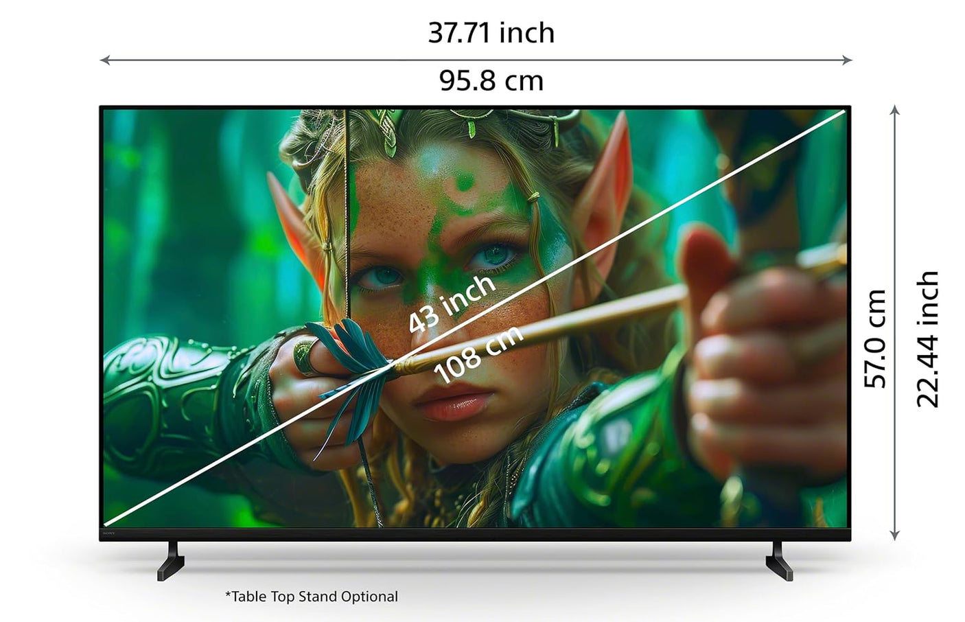 Sony 108 cm (43 inches) BRAVIA 2M2 Series 4K Ultra HD Smart LED Google TV K-43S25M2