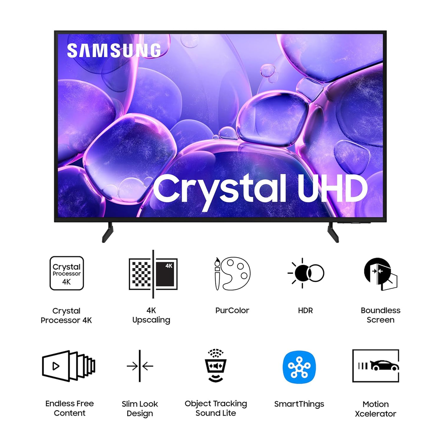 Samsung 138 cm (55 inches) Crystal 4K Ultra HD Smart LED TV UA55U8100FULXL (Black)