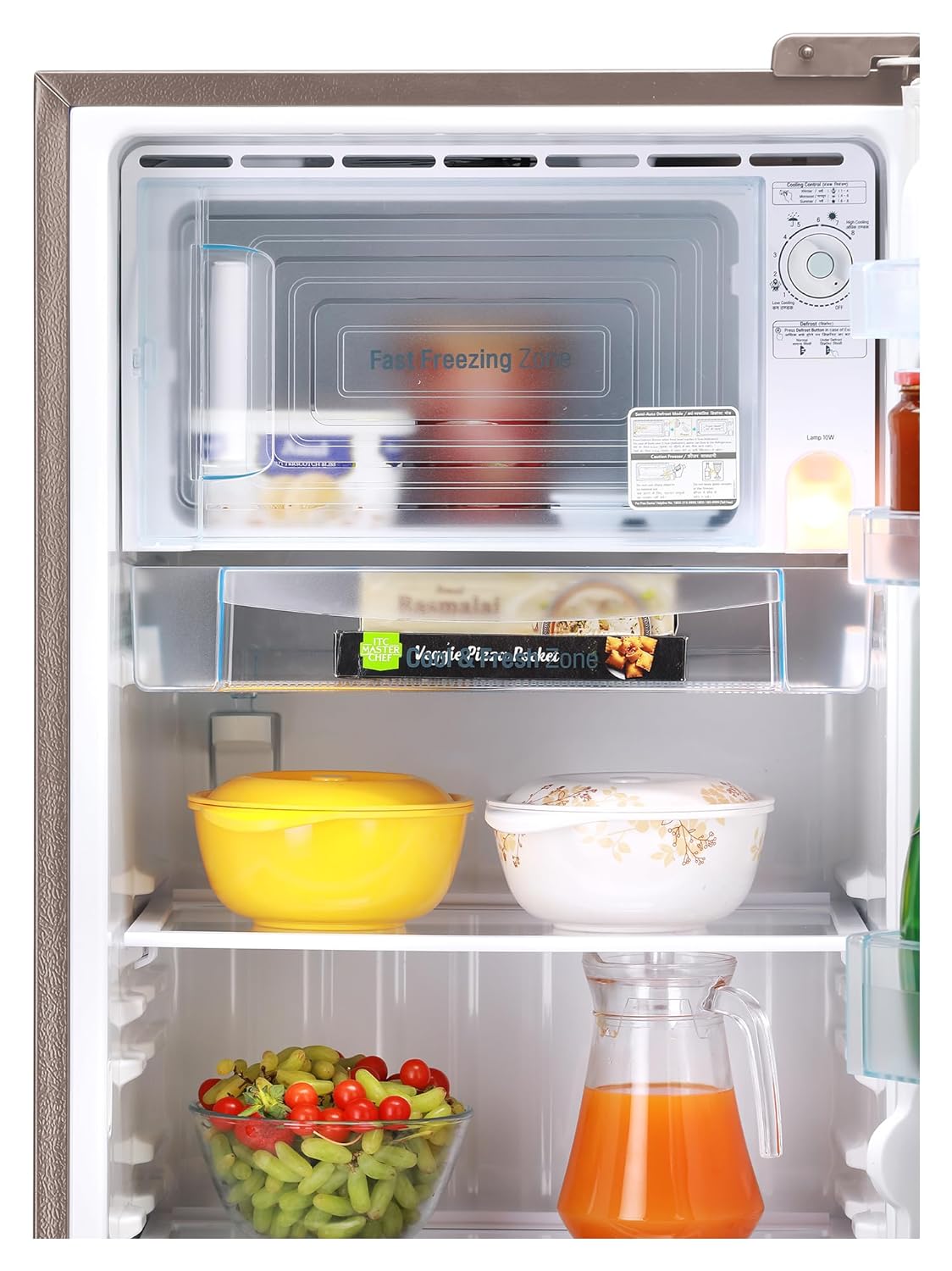 LG 224 L, 3 Star, Direct Cool Single Door Refrigerator (GL-D241AFSD, Fawn Steel, Base stand with drawer & Fast Ice Making)