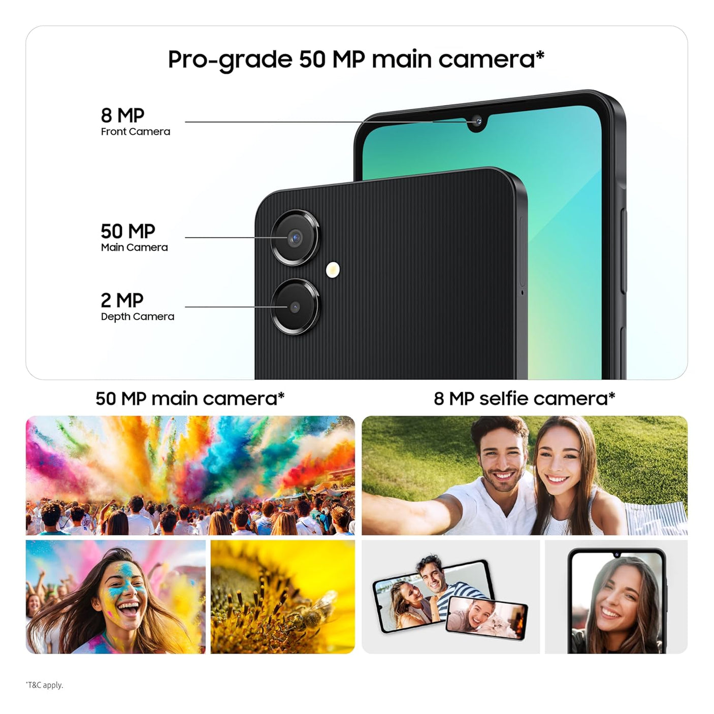 Samsung Galaxy A06 5G (Black, 4GB RAM, 128GB Storage)