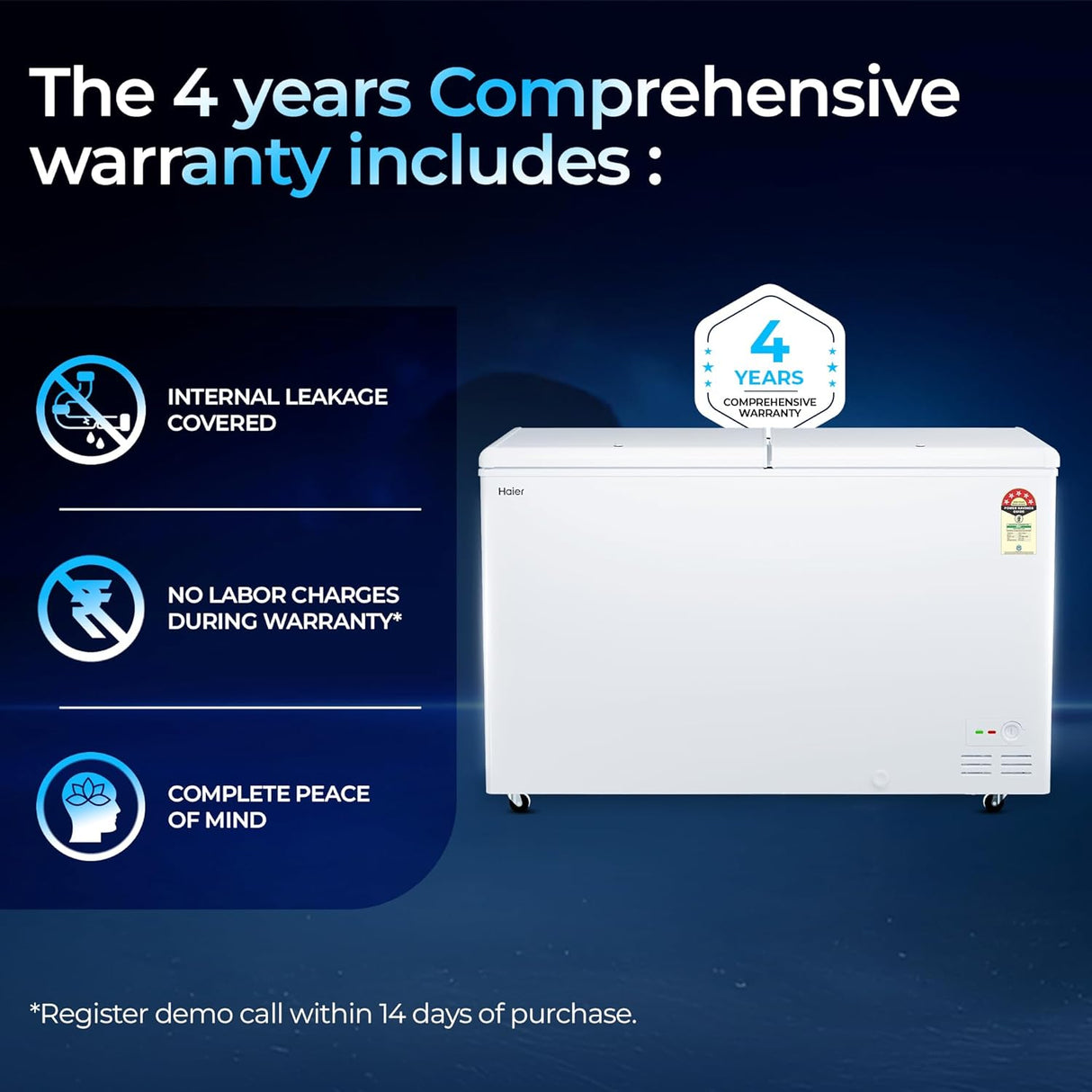 Haier Convertible Deep Freezer 524L HFC-588DPW5 – Double Door, 5 Star Energy Rating & Powerful Cooling System