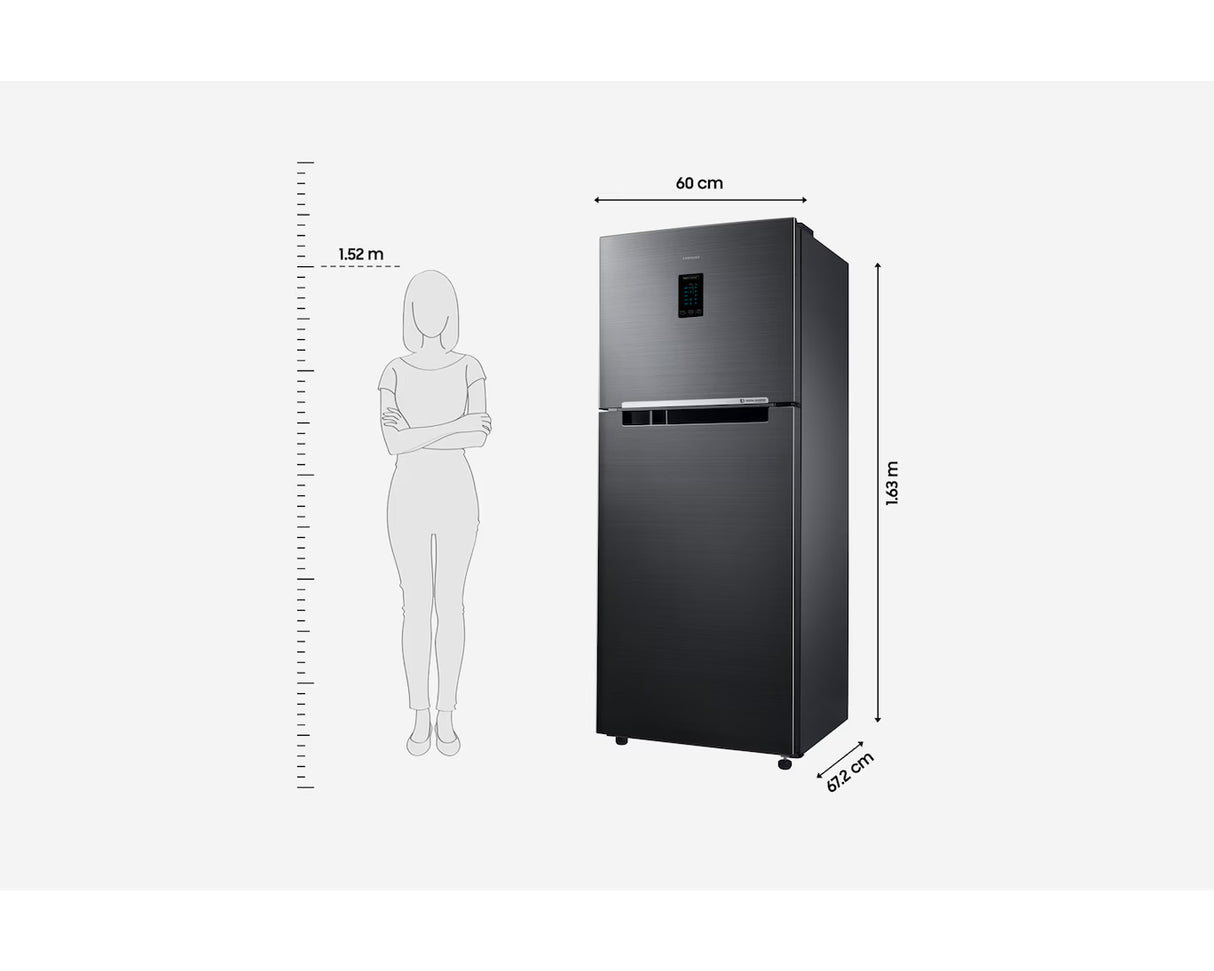 Samsung RT31H4522BX/HL Double Door Refrigerator (301L, Digital Inverter Compressor, Twin Cooling Plus, Frost Free, Convertible 5-in-1, Luxe Black Finish)