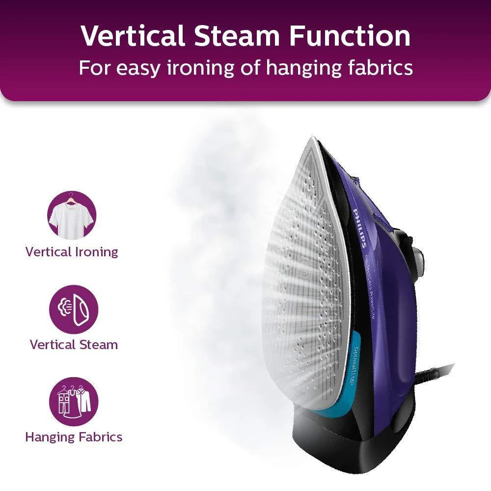 PHILIPS Plastic Perfect Care Power Life Steam Iron Gc3925/34,2400 Watts Up To 45 G/Min Steam Output,Optitemp Technology