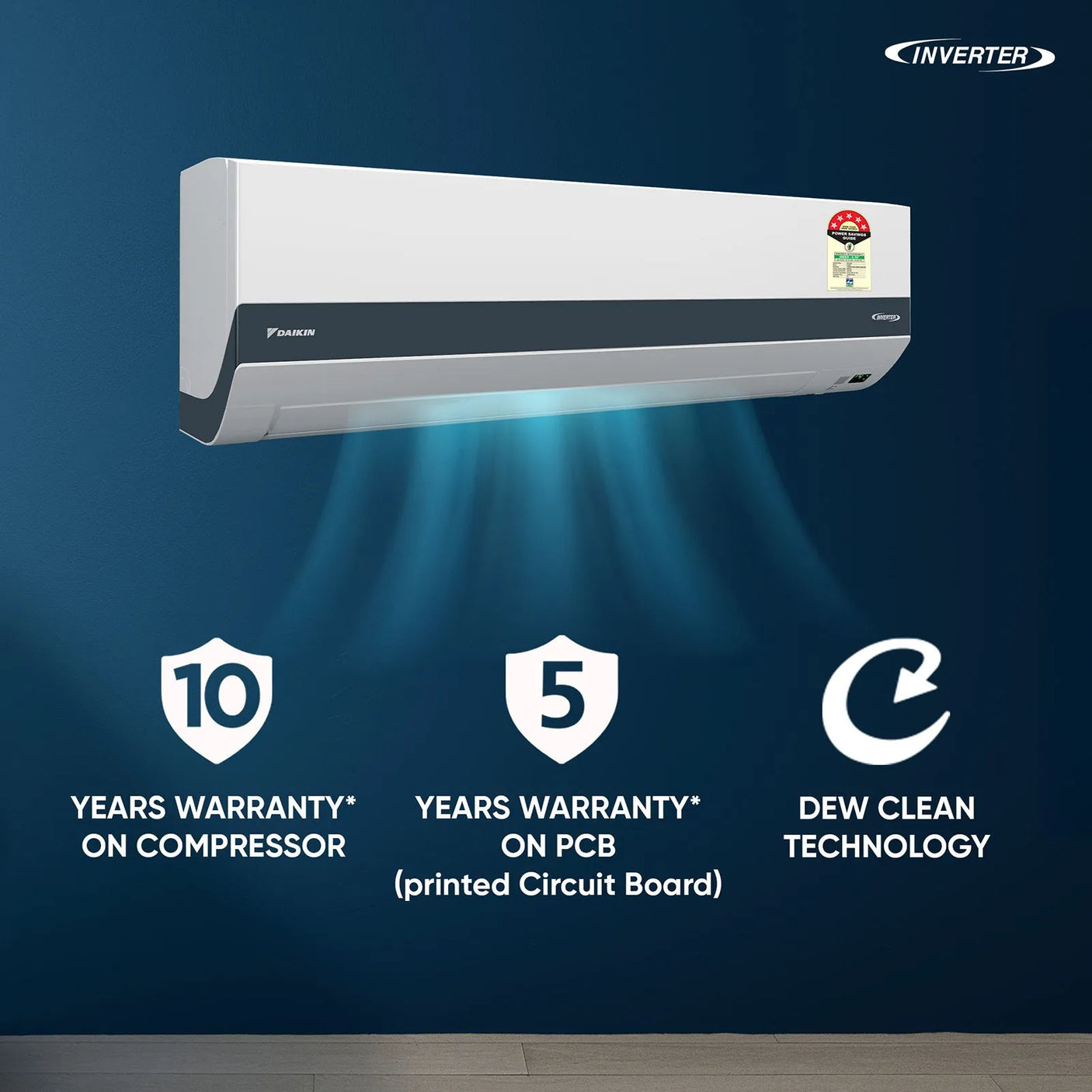 Daikin 1.5 Ton 5 Star Inverter Split AC 2026 Model | Copper Condenser | PM2.5 Air Filter | High Energy Efficiency | ATKM50XV16MKA