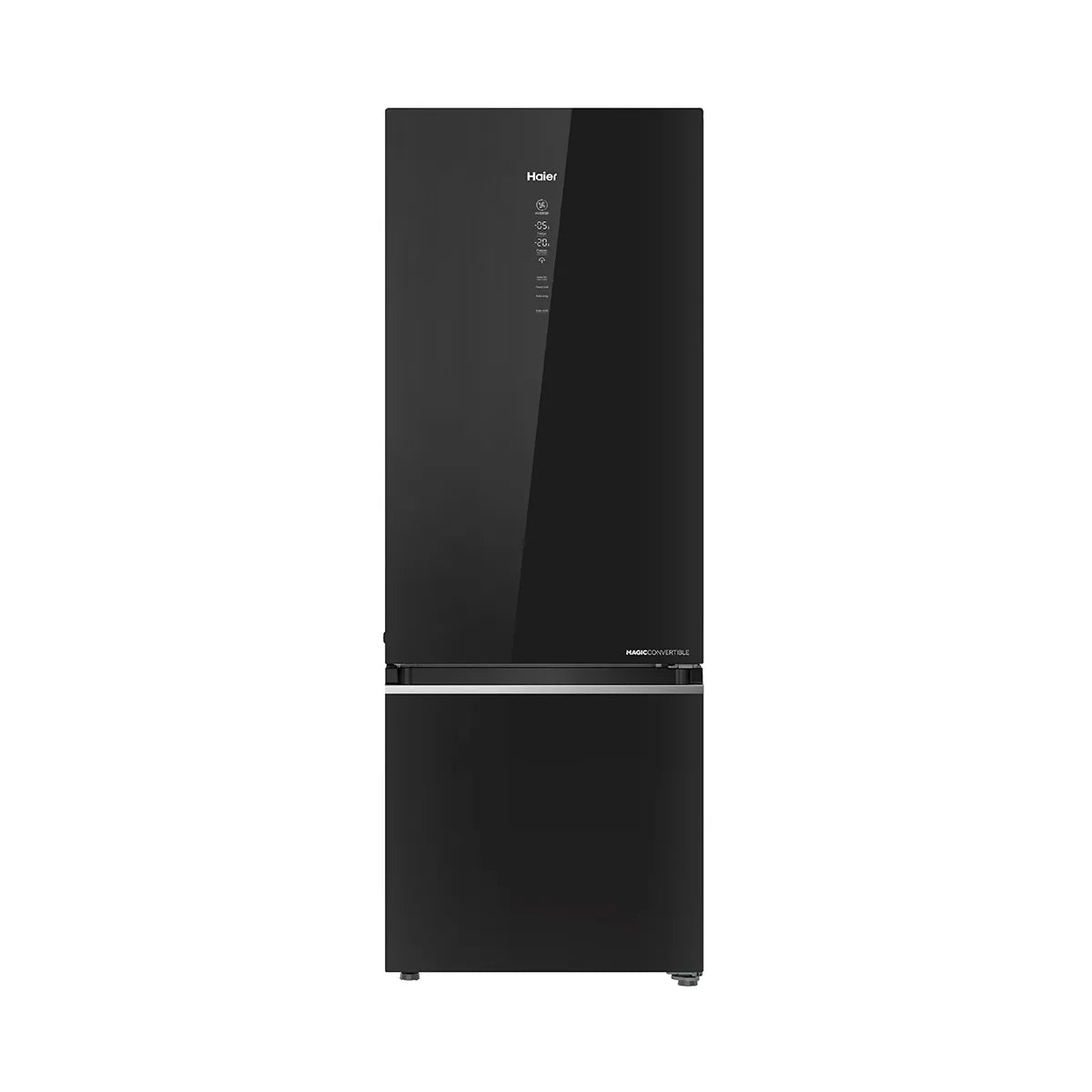 Haier 445L Bottom Mount Convertible Refrigerator HRB-4952CKG-P Frost Free Smart Inverter 2 Star Black Glass Fridge