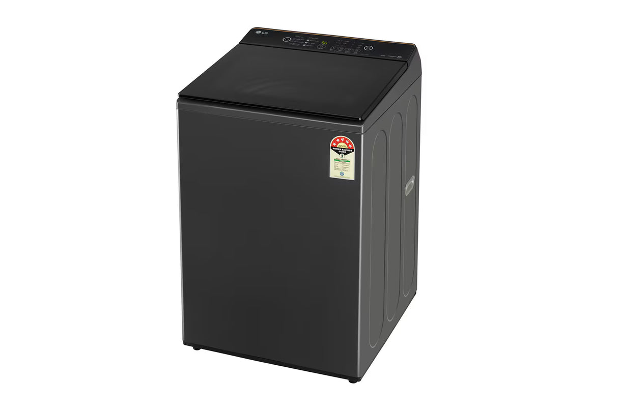 LG 8 kg 5 Star Top Load Washing Machine | T80KMMB3Z | Hard Water Wash, Middle Black