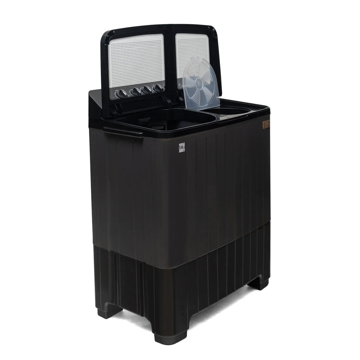 Midea Washing Machine Twin Tub 14 Kg, See Through Glass Lid, Soft Close (MWMSA140GPG(KG)