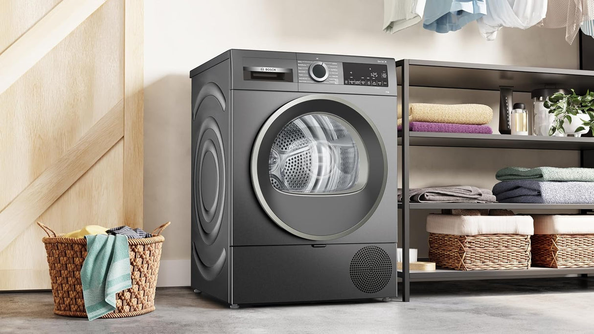 Bosch 9 kg Front Load Condenser Tumble Dryer WQG2420RIN (2026) | 100% Drying, Anti-Allergen, Ready-to-Wear