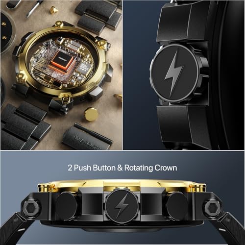 Fire-Boltt Dominian Smartwatch – 1.43″ AMOLED Display, Stainless Steel Design, Bluetooth Calling, 466×466 Resolution, IP67, Health & Sports Modes