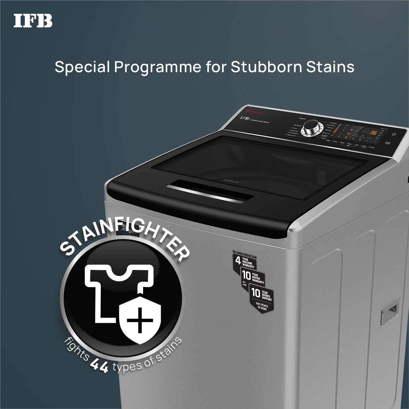 IFB 9.0 Kg 5 Star Top Load Washing Machine (90SLBS AQUA, Silver, Inbuilt Heater)