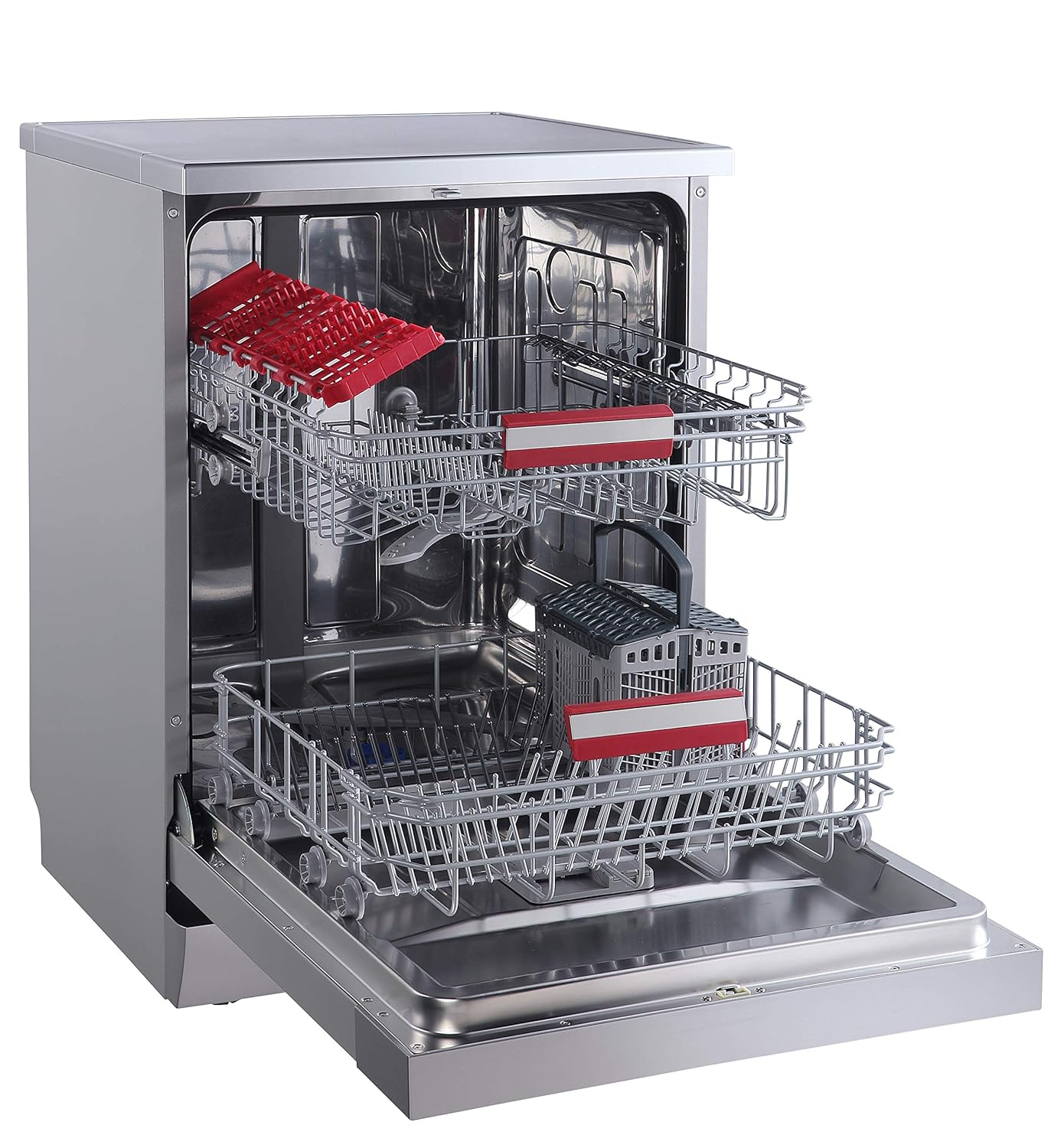 TOSHIBA 14 Place Settings Free Standing Dishwasher with Anti Bacterial Technology (Silver)