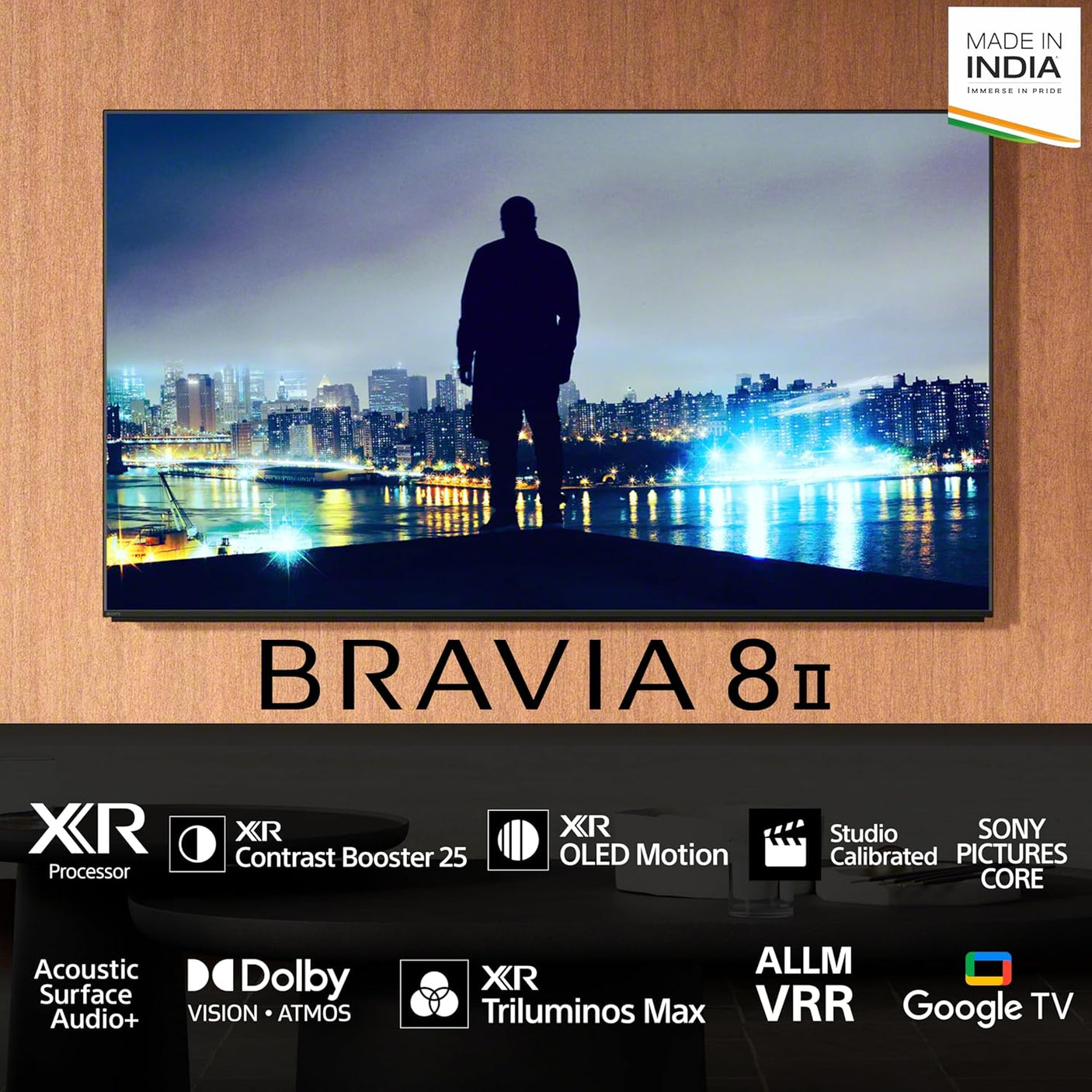Sony 164 cm (65 inches) BRAVIA 8M2 Series 4K Ultra HD Smart OLED Google TV K-65XR80M2