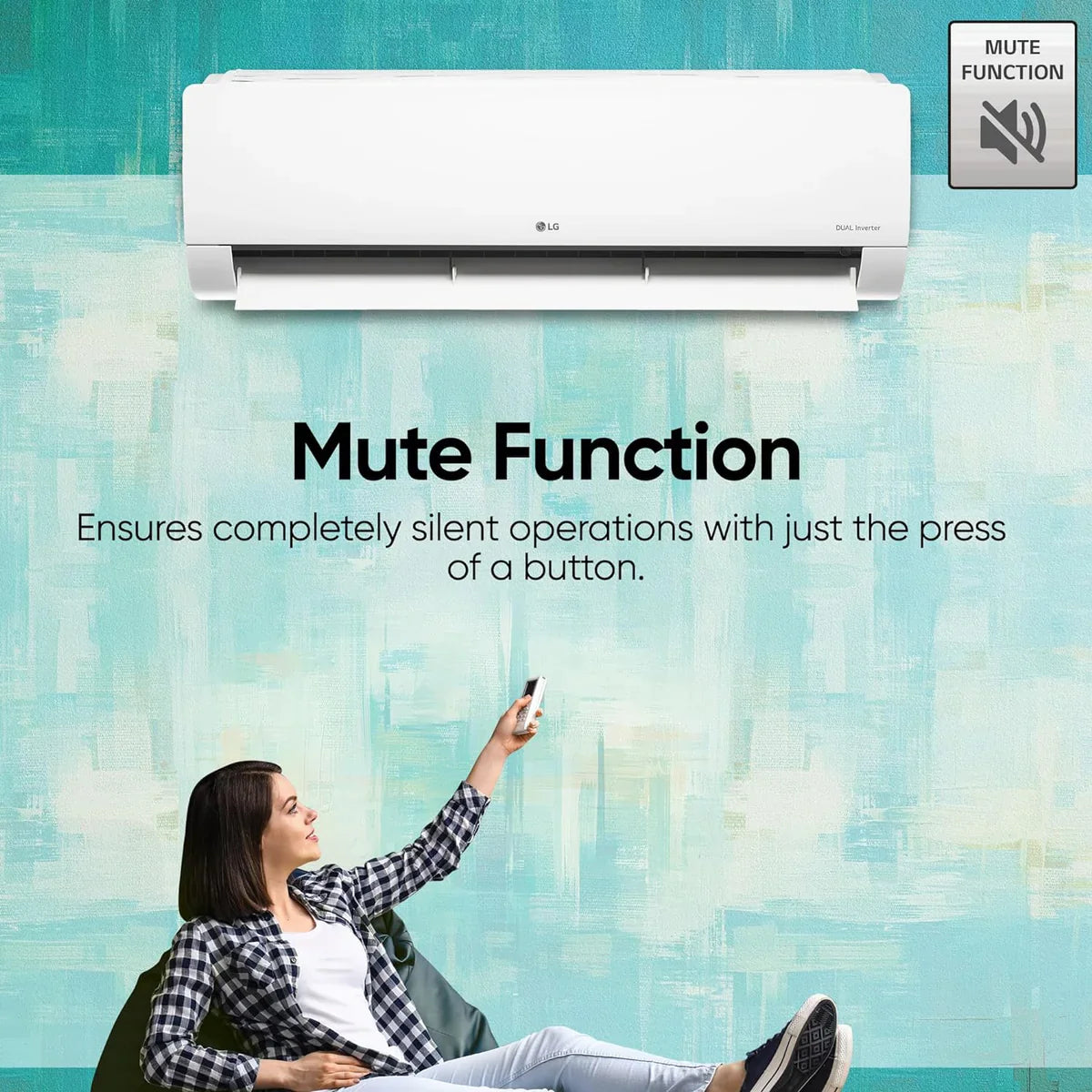 LG 2.0 Ton 3 Star  Split AC, AI Convertible 6-in-1 Cooling, Anti Virus Protection, Diet Mode+, 6.3 kW, 2025 Model,US-Q24SNXE