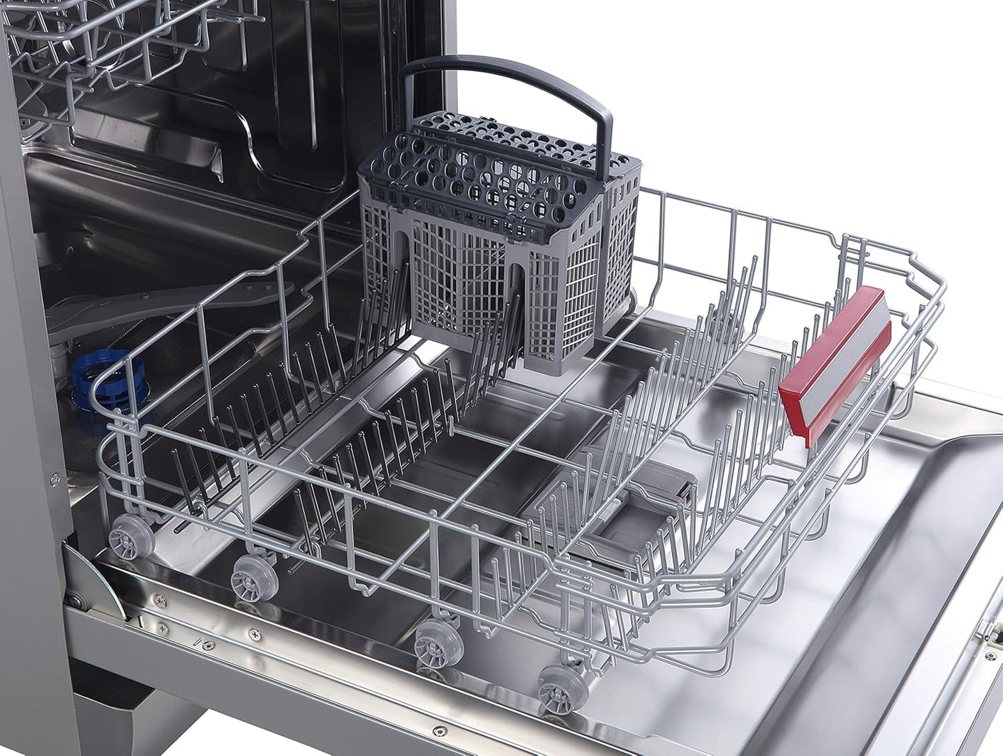 TOSHIBA 14 Place Settings Free Standing Dishwasher with Anti Bacterial Technology (Silver)