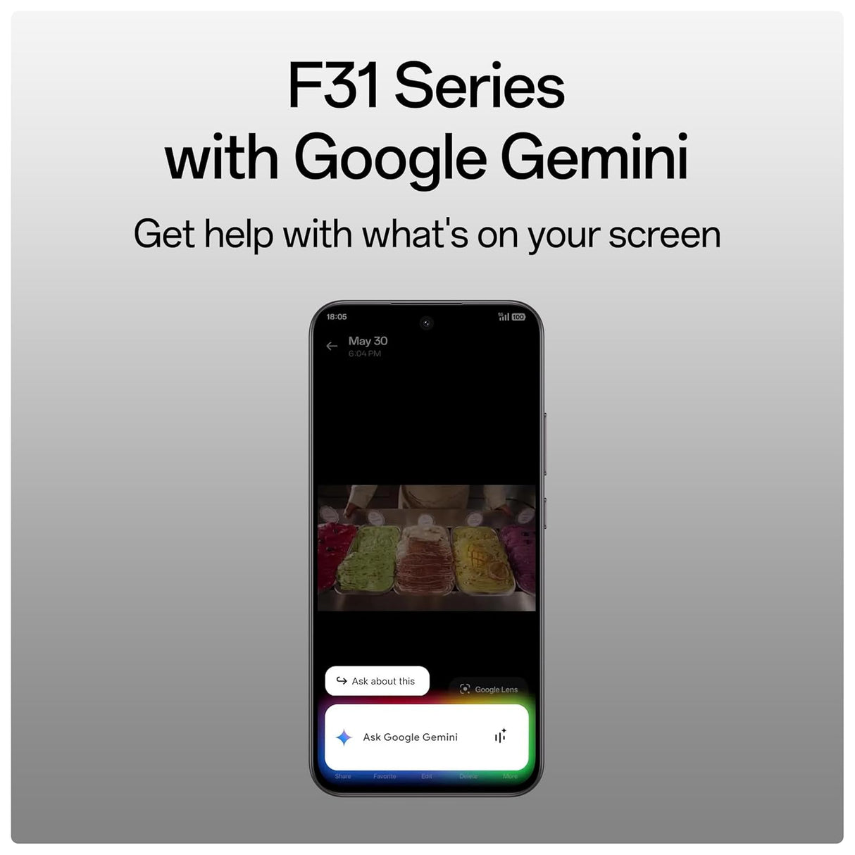 OPPO F31 Pro 5G (Space Grey, 8GB RAM, 256GB Storage) | 5G Smartphone | Powerful Performance | Advanced Camera | Sleek Premium Design