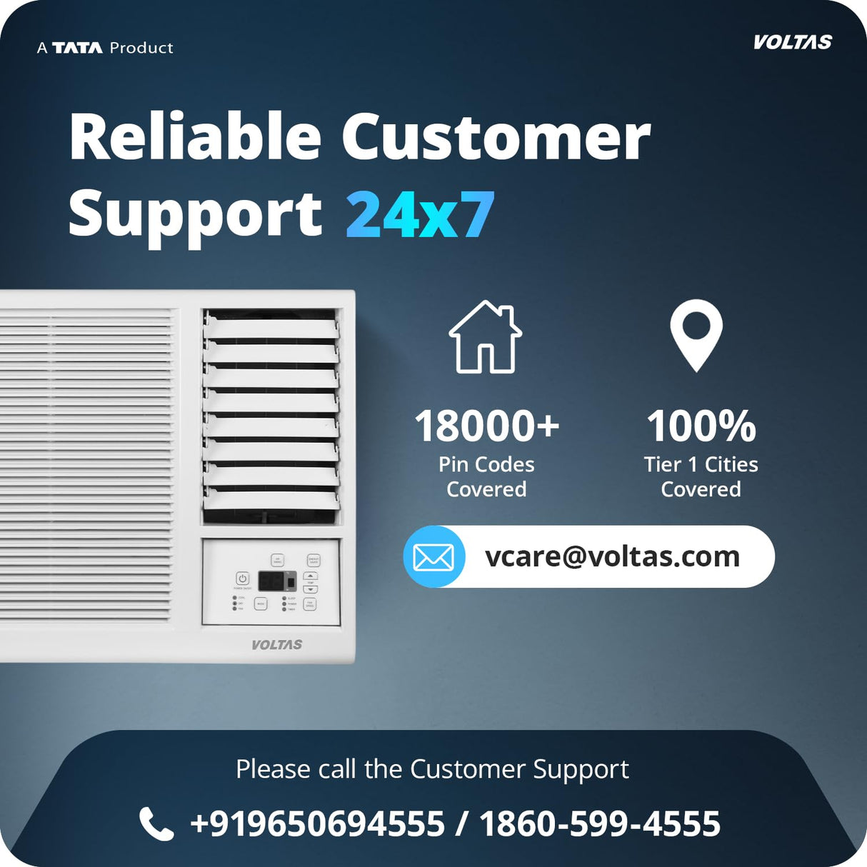 Voltas 1 Ton 2 Star Window AC | Copper Condenser | Anti-Dust Filter | 2-Way Air Swing | Sleep Mode | Memory Restart | 122FS Platina
