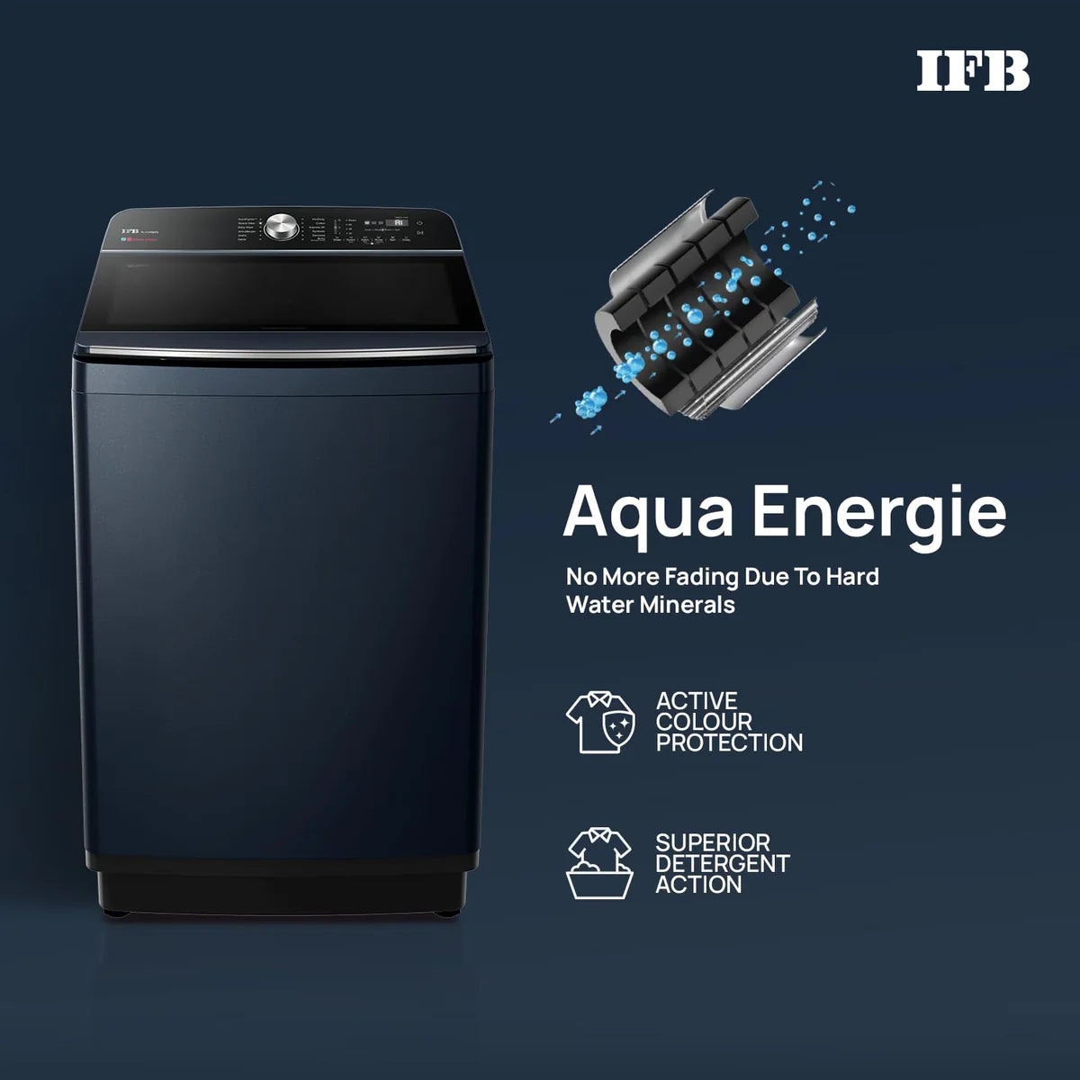 IFB 11 Kg 5 Star with DeepClean® Technology, AI Powered, Fully Automatic Top Load Washing Machine (2025 Model, TL111RB2SN, PowerSteam®, Inbuilt Heater, 5D Wash, Aqua Energie, Royal Blue)