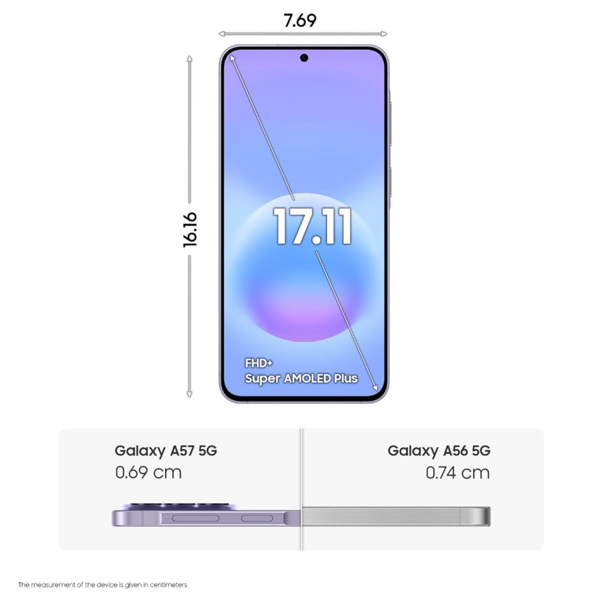 Samsung Galaxy A57 5G (Awesome Lilac, 8GB RAM, 256GB Storage) – Agentic AI, Nightography Camera & 2-Day Battery