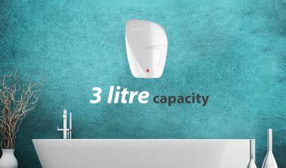 AO Smith 3L Instant Water Geyser (3 kW, White) (FAST-ON)