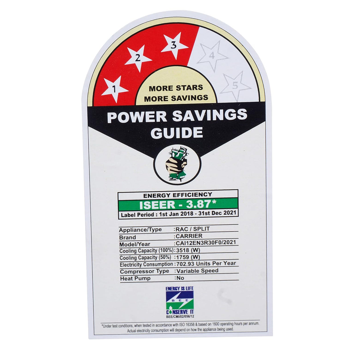 Carrier 1.0 Ton 3 Star Split Inverter AC 12K EMPERIA LXi