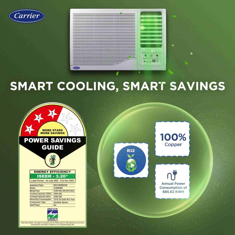 Carrier ESTRELLA FXi 1.5 Ton 3 STAR Window Inverter AC