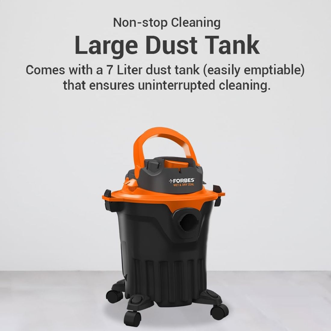 EUREKA FORBES ZEAL Wet & Dry Vacuum Cleaner with Reusable Dust Bag  (Black, Orange)