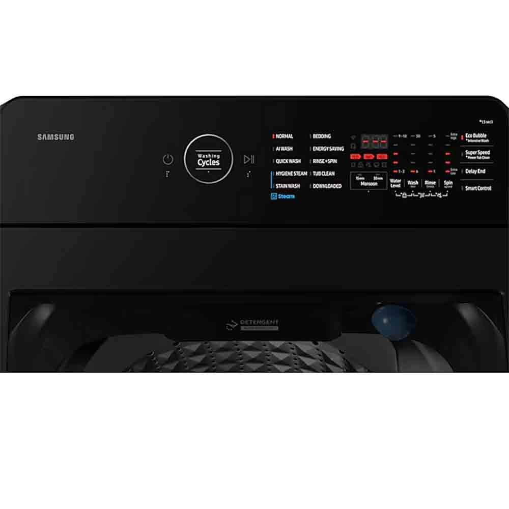 Samsung 10 Kg 5 Star Top Load Washing Machine with AI Wash and Heater (WA80F10B3BTL, Black Caviar)