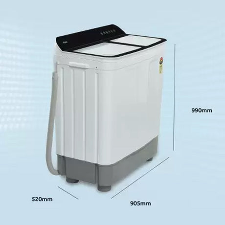 Sleek and Powerful: Haier 10 kg Top Load Washing Machine - White/Black