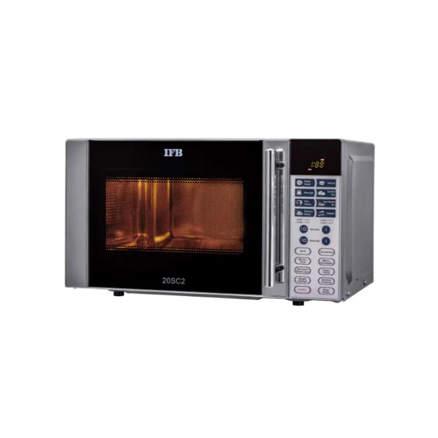 Top-tier tech: IFB 20SC2 - Best 20 L metallic silver convection microwave.
