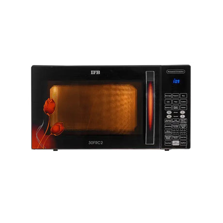 Sleek IFB 30FRC2 Rotisserie Convection Microwave - 30 L black oven.