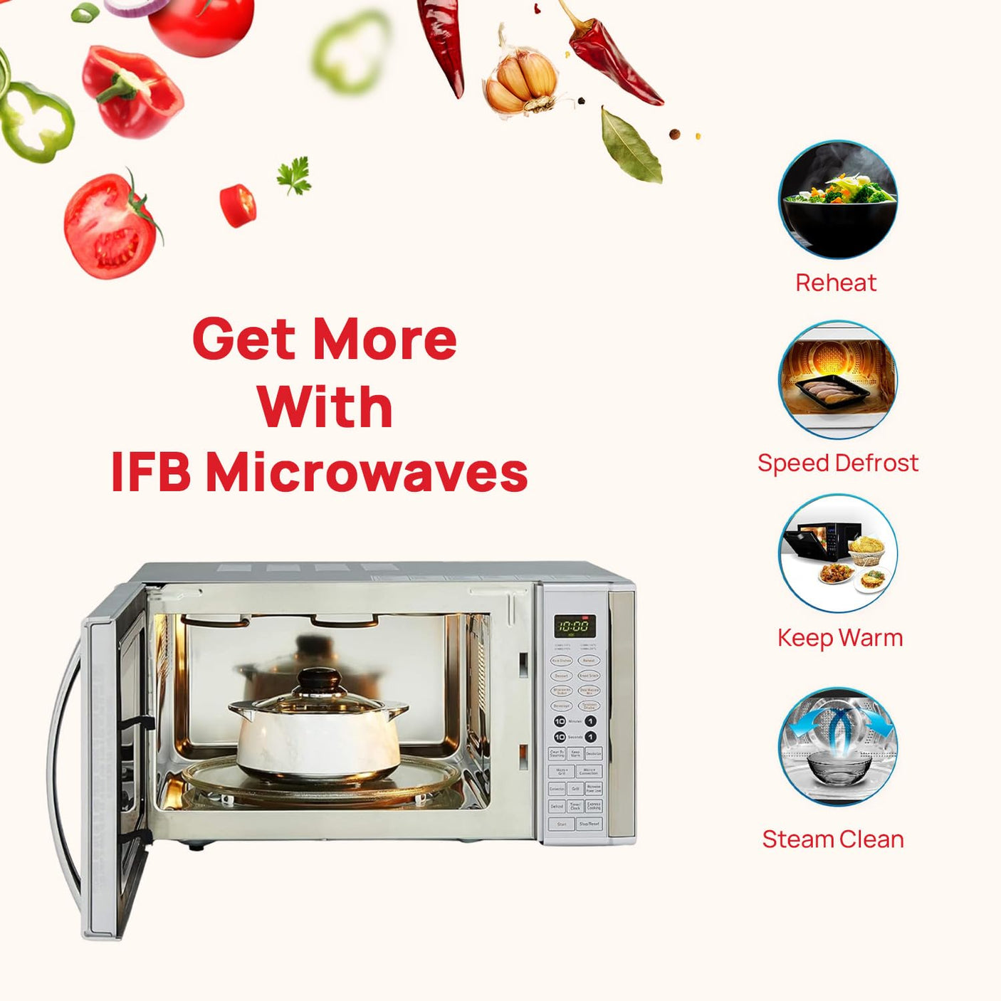 IFB 30 L Convection Microwave Oven (30SC4, Metallic Silver)