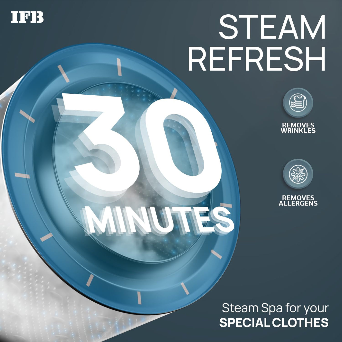 IFB Senator 8 kg Front Load Washer 1400 rpm, Silver (SENATOR WSS STEAM)