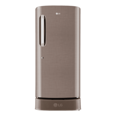 LG 224 L, 3 Star, Direct Cool Single Door Refrigerator (GL-D241AFSD, Fawn Steel, Base stand with drawer & Fast Ice Making)
