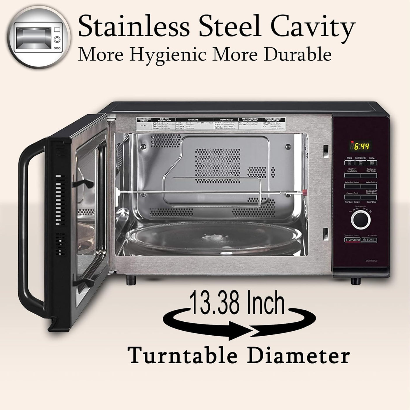 LG 32 L Convection Microwave Oven  Black MW MC3286BRUM