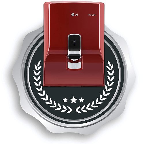 LG  8L RO Purifier: Dual Protection SS Tank, Wall Mount, Red WW130NP