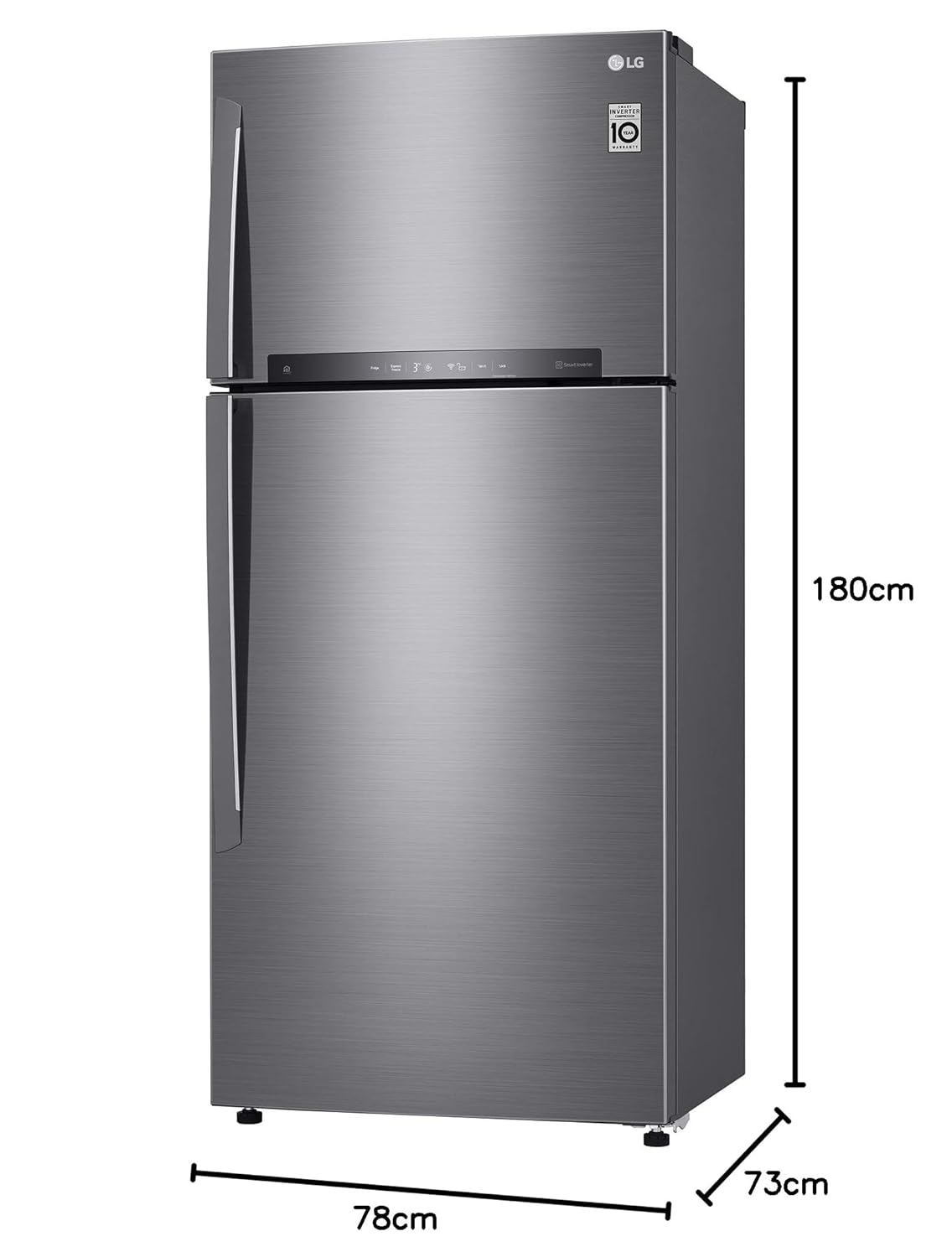 LG 506L 1 Star Double Door Refrigerator (Platinum Silver) REF GN-H702HLHM