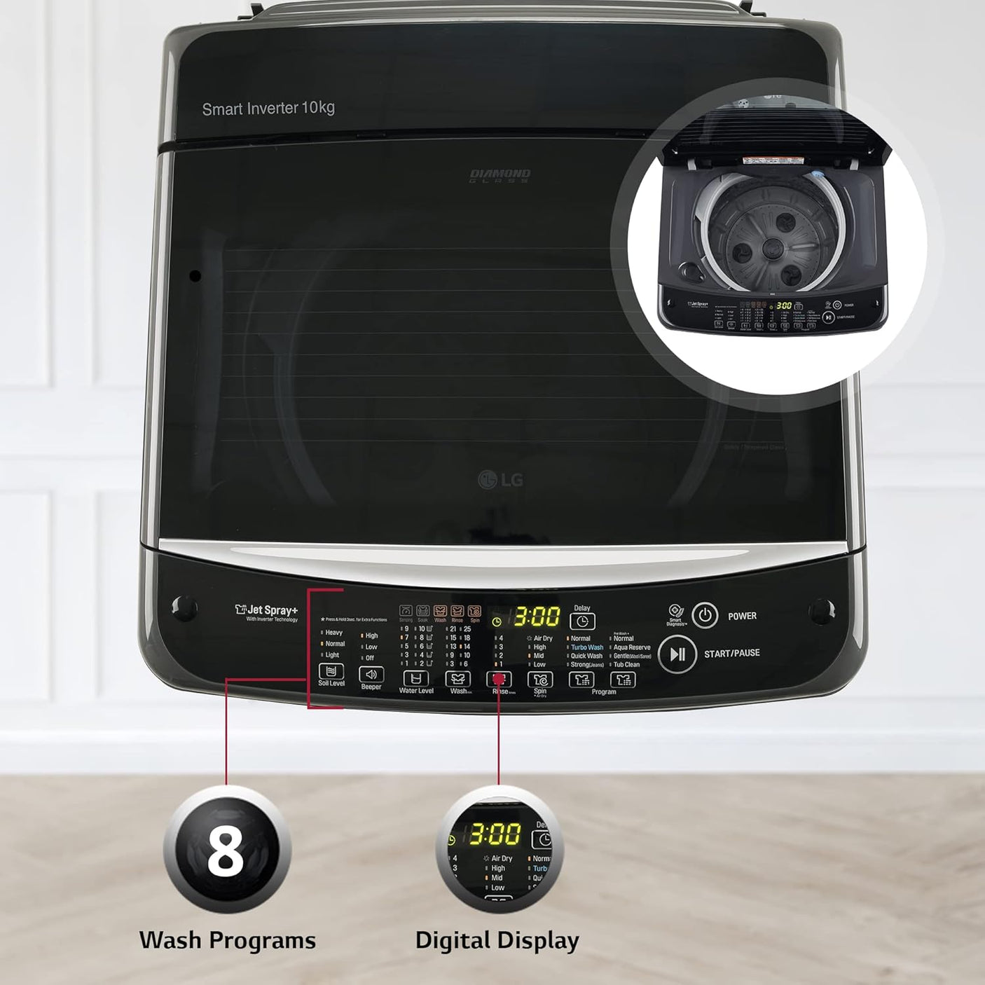 LG 10 Kg Top Loading Fully Automatic Washing Machine (T10SJMB1Z)