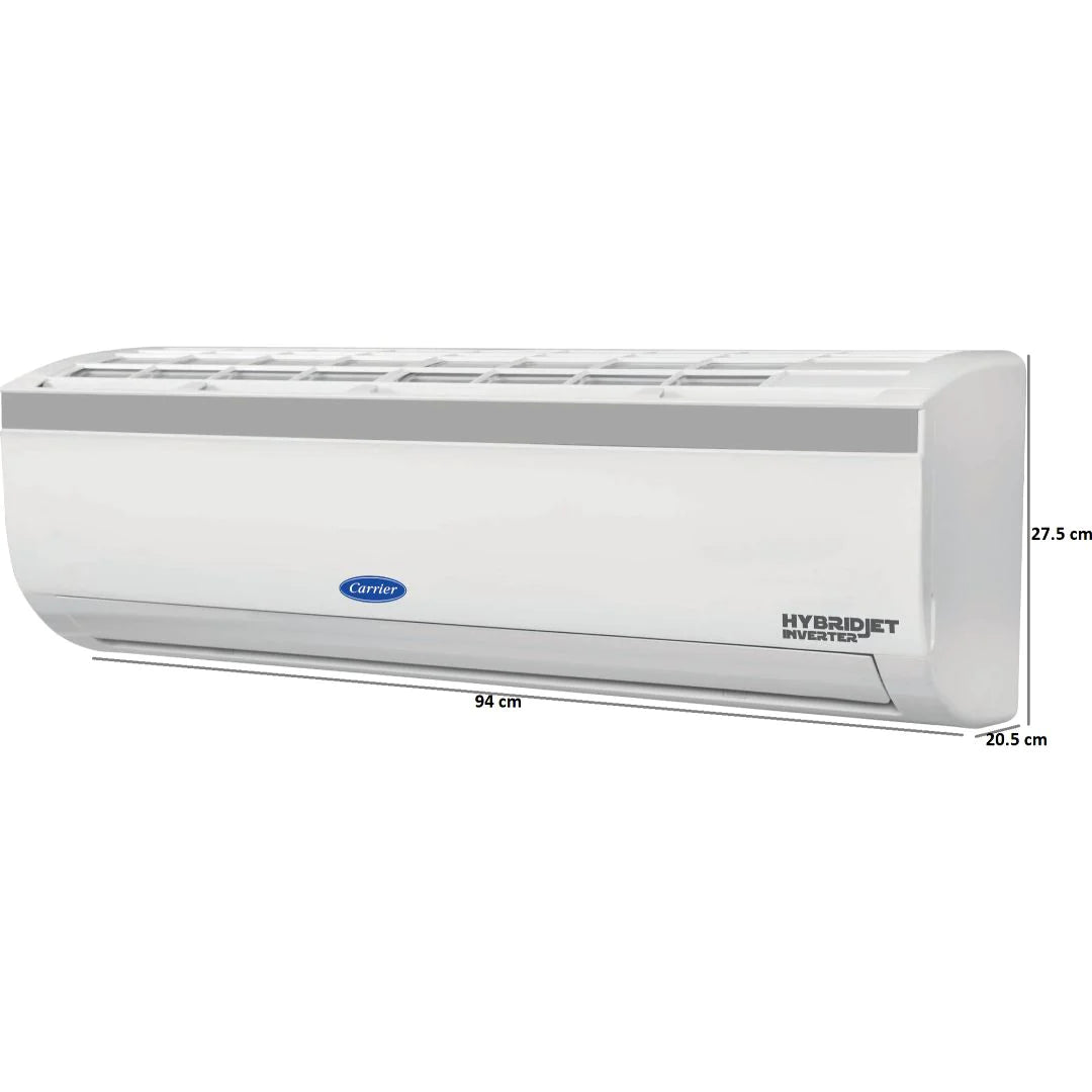 Carrier 1.5T 5 Star Emperia LXI Inverter Hybridjet With Purifying Technology Copper Condenser Inverter Split Air Conditioner (White)
