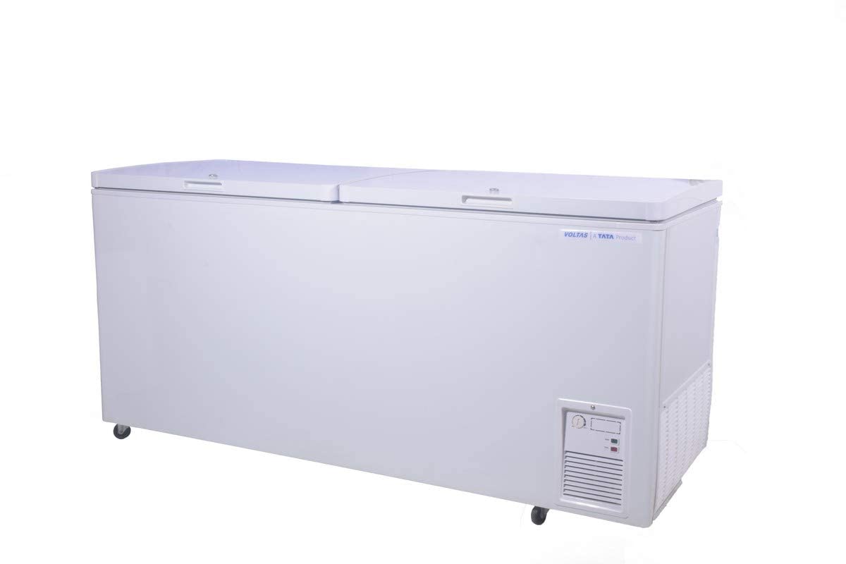 Voltas 405 DD CVF Double Door Deep Freezer, 405 Liters, White